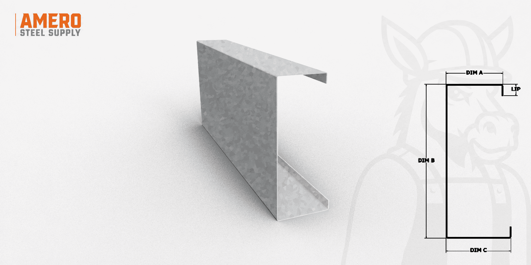 Eave Strut 6" x 4" x 3" x 16ga Hi Point Galvanized